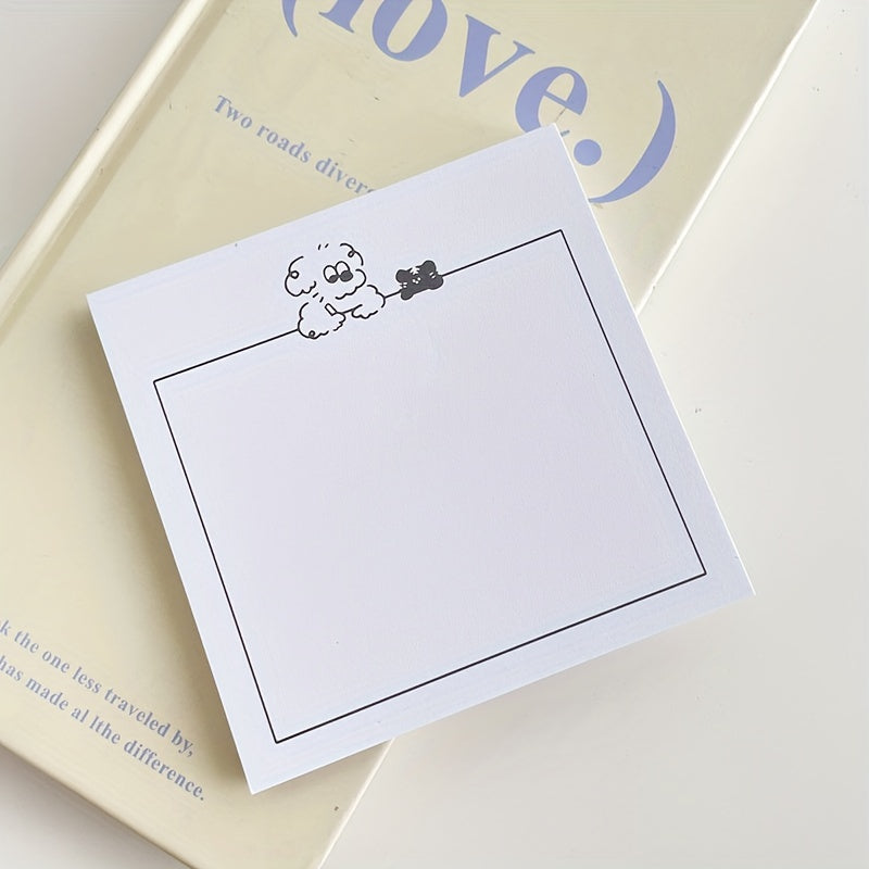 Big Eyed Dog Sticky Notes 50 Sheets Tearable Notepad Message Book Stationery