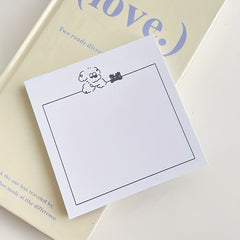 Big Eyed Dog Sticky Notes 50 Sheets Tearable Notepad Message Book Stationery