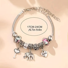 Elephant Charm Bracelet Animal Hand Decoration Jewelry Gift