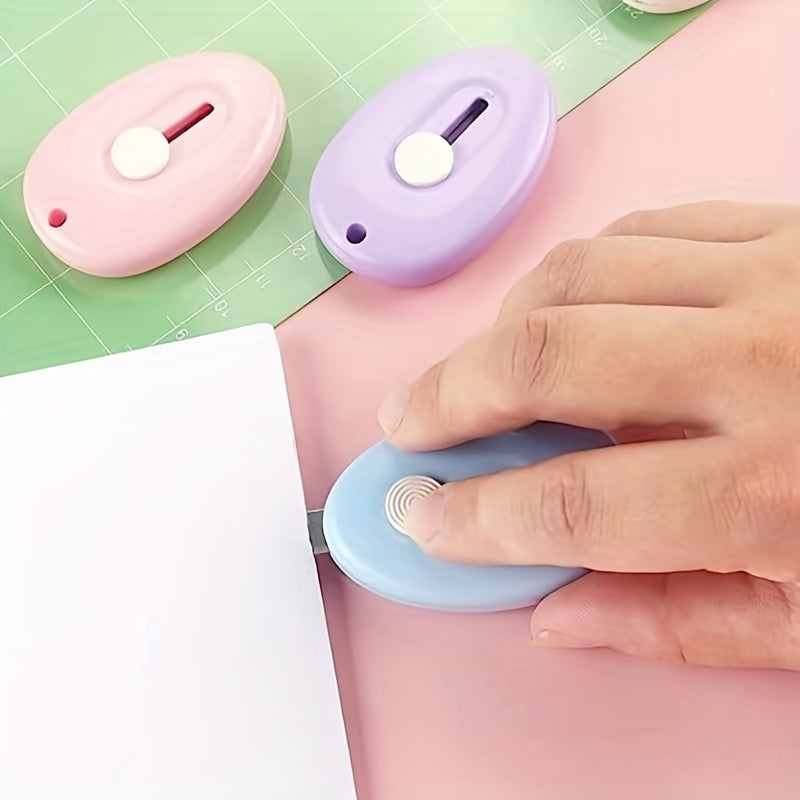 Mini Box Cutter Retractable Utility Envelope Separator Pink Purple