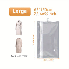 1pc Hanging Vacuum Compression Bag Coat Down Jacket Coat Organizor Storage