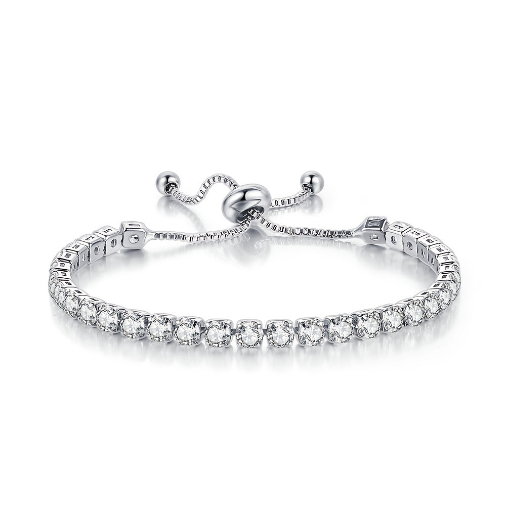 18K Plated Tennis Bracelet Full Zircon Chain Personality Hand Jewelry