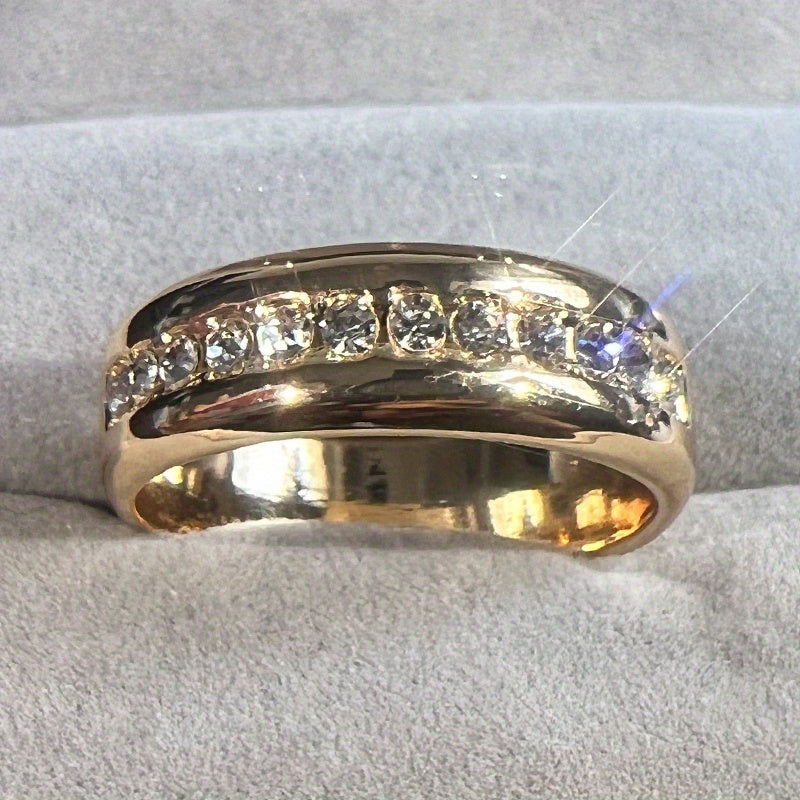 Zircon Engagement Rings Set Women Wedding Mens Ring