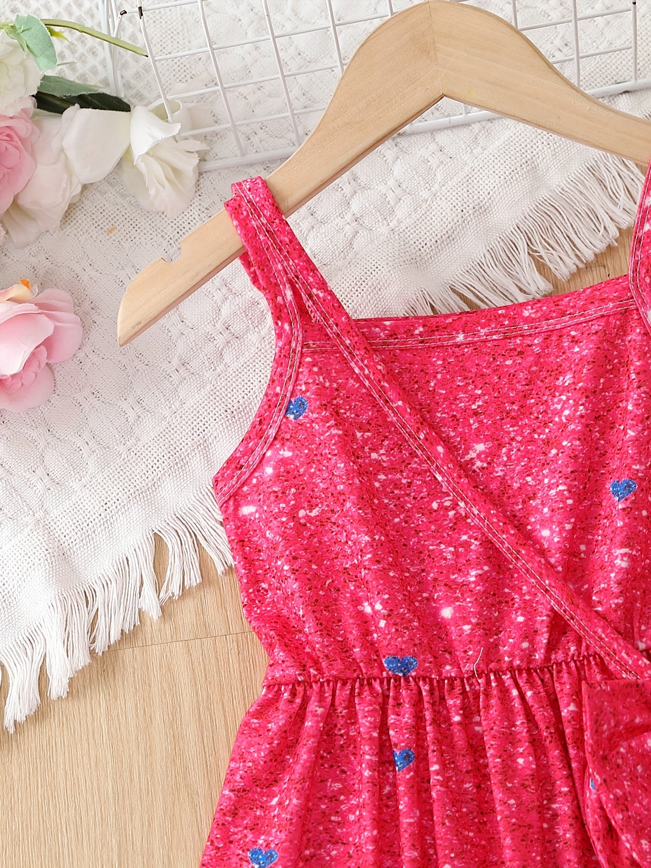 Girls Cartoon Graphic Cami Dress Casual Party Vacation Kids Clothing