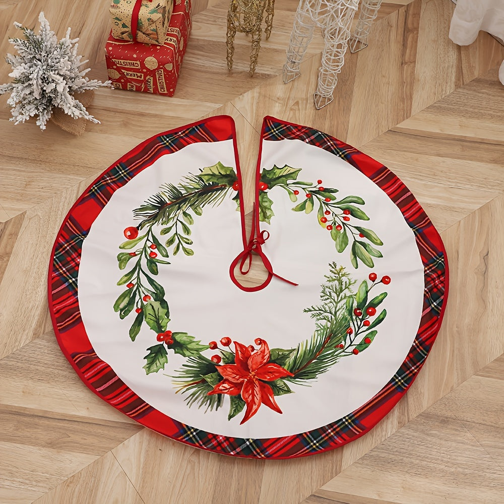 Christmas Print Tree Dress Cartoon Round Elk Christmas Tree Decoration
