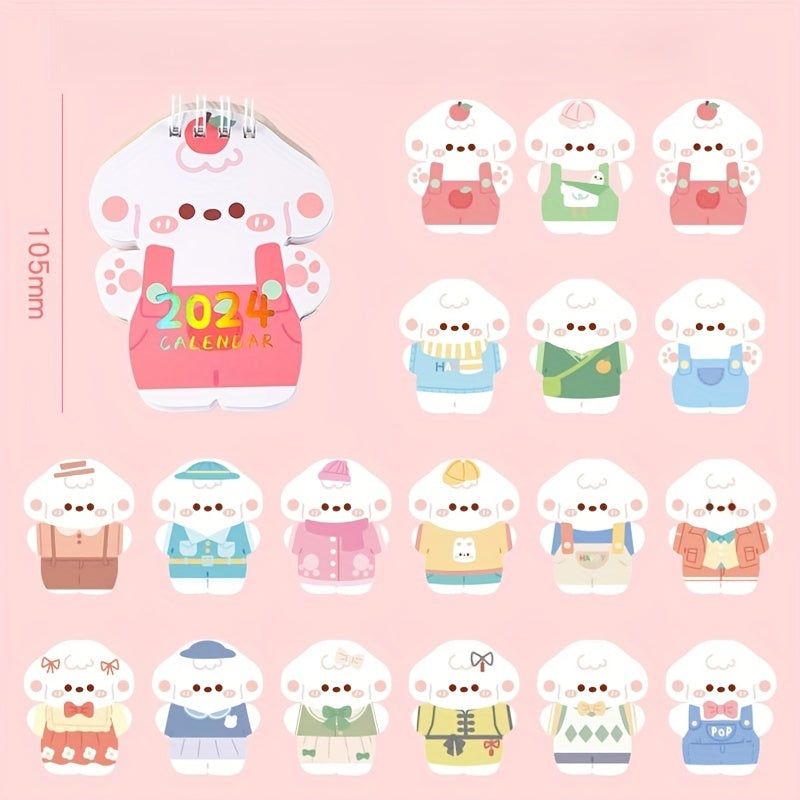 Cartoon Mini Desk Calendar Countdown Decoration Monthly Calendar