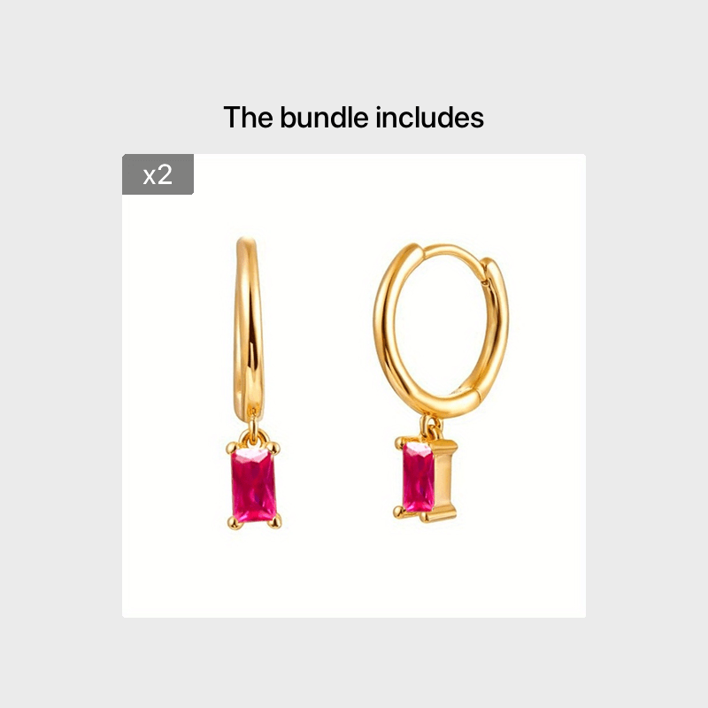 Colorful Drop Earrings 24K Plated Copper Earrings