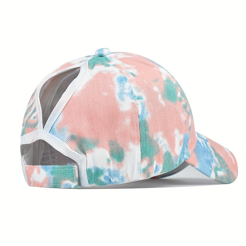 Tie Dye Cotton Baseball Cap Candy Casual Sunscreen Sports Hat
