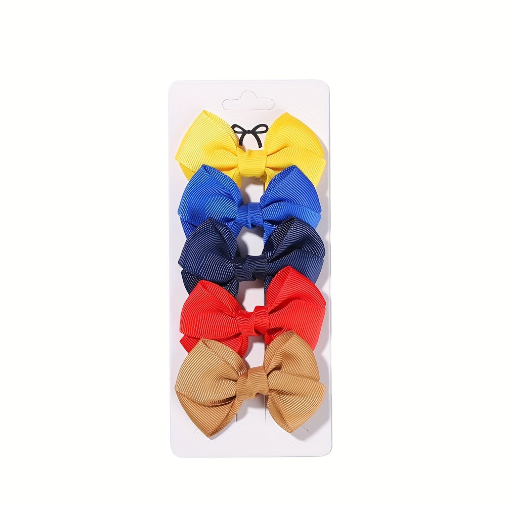 5pcs Bow Hair Clips for Baby Girls