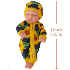 12inch Reborn Doll Lifelike Newborn Doll Matching Jumpsuit Hat Socks