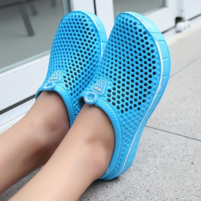 Women's Solid Holes Slippers Closed Round Toe Casual Slippers