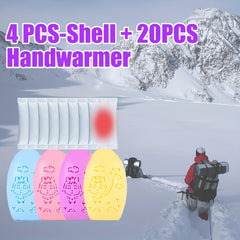 24pcs Hand Warmer Set with 4pcs Cartoon Shell & 20pcs Heating Cores