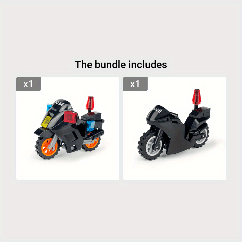 ABS Motorcycle Building Block Assembly Toy - Christmas & Halloween Scene
