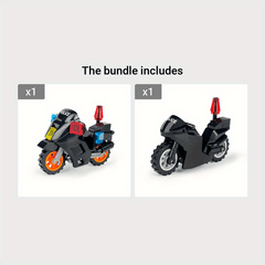 ABS Motorcycle Building Block Assembly Toy - Christmas & Halloween Scene