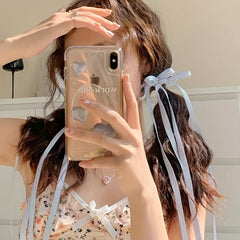 Y2K Long Ribbon Bowknot Hair Clip For Women