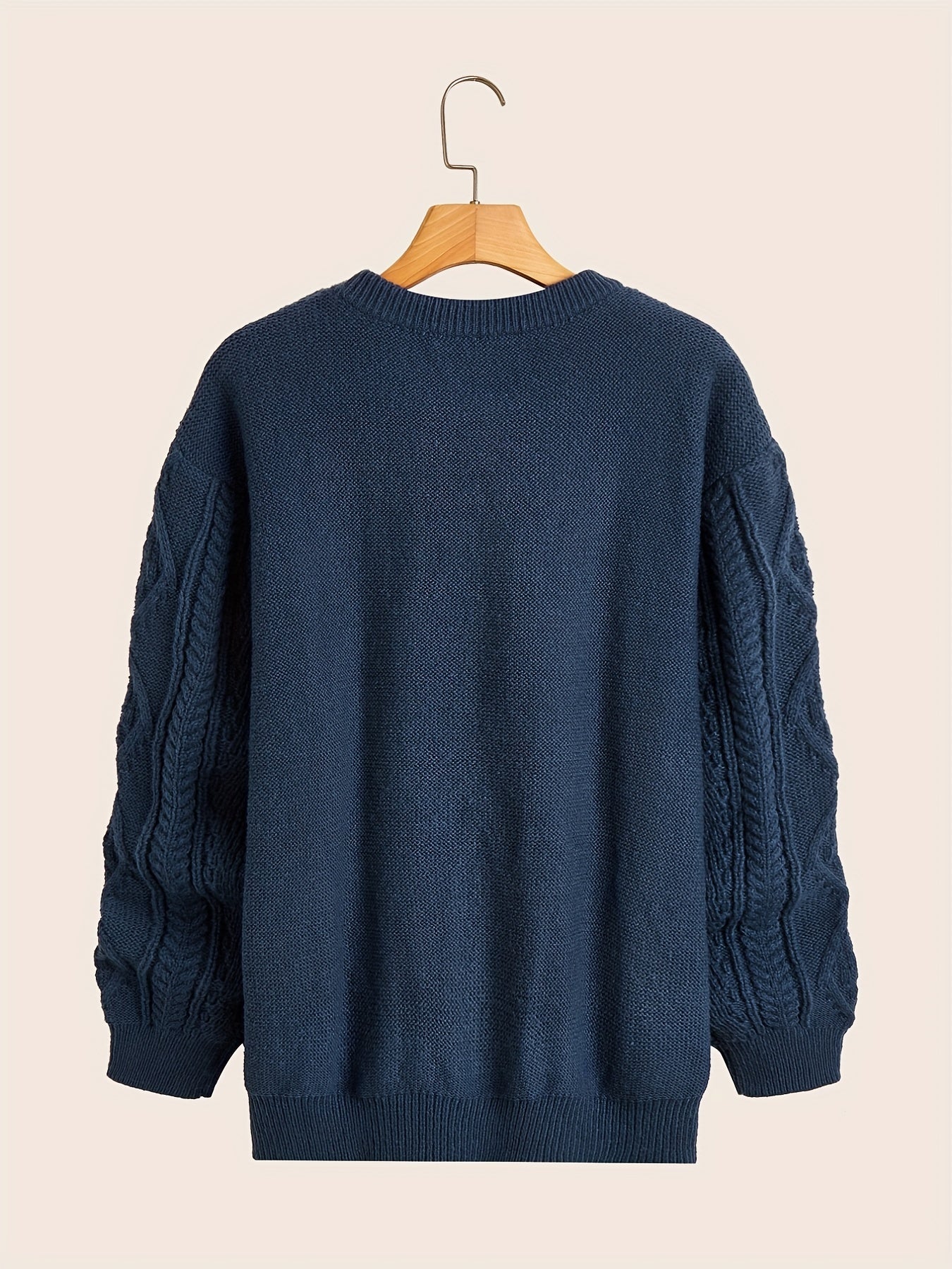 Men's Warm Knit Sweater Comfy Pullover for Winter
