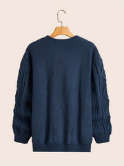 Men's Warm Knit Sweater Comfy Pullover for Winter