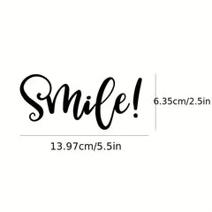 English Smile Inspirational Wall Sticker for Bedroom and Living Room