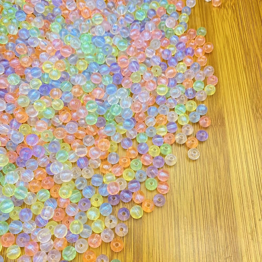 60pcs 8mm Mermaid Round Acrylic Spacer Beads for DIY Jewelry Necklace Bracelet