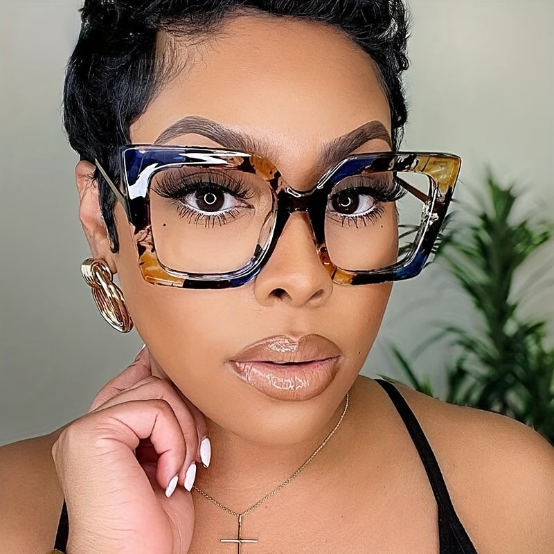 Square Glasses Frames For Women - Clear Lens Oversize Eyeglasses