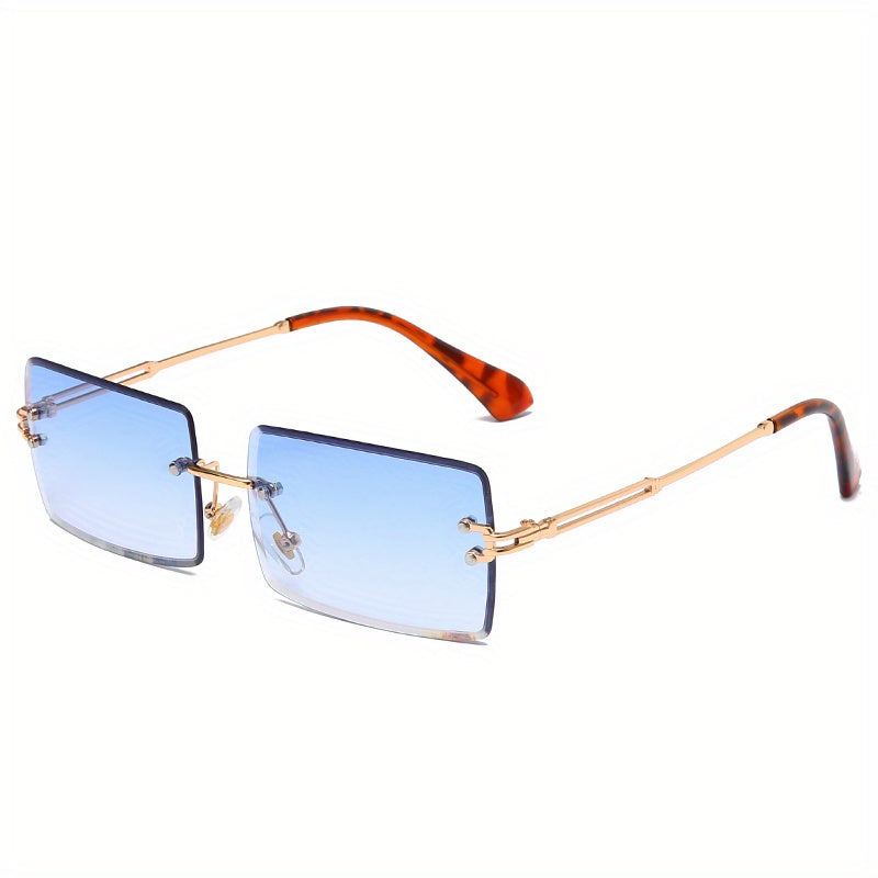 Rimless Gradient Sunglasses UV400 for Beach Party