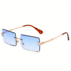 Rimless Gradient Sunglasses UV400 for Beach Party