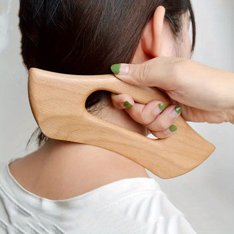 Wood Gua Sha Massage Tool Lymphatic Drainage Massager Grip Scraping Board