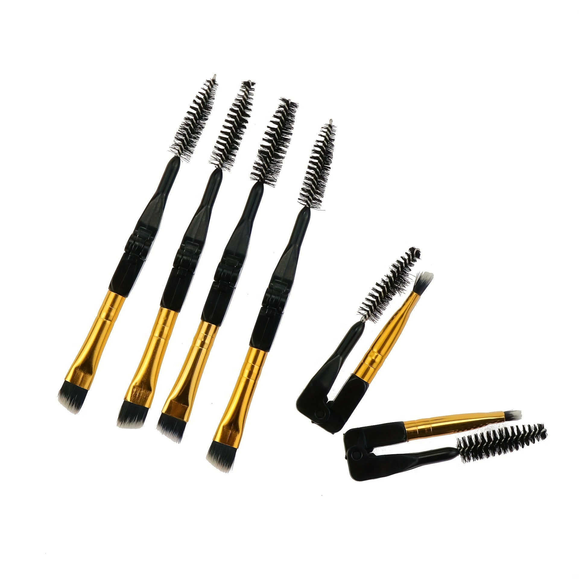 10pcs Foldable Double Head Makeup Brush Set