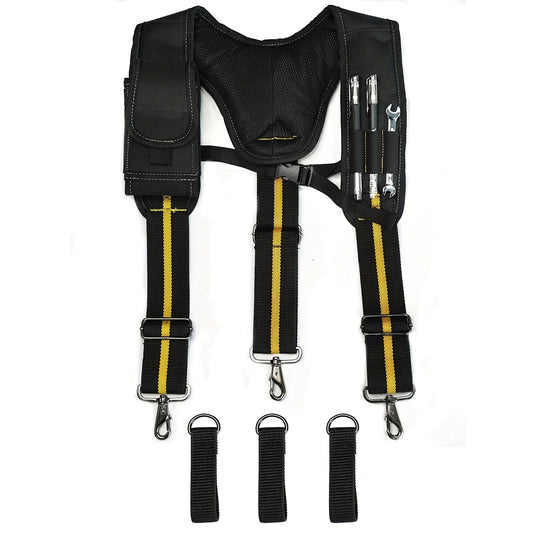 Tool Belt Suspenders with Phone Holder & Pencil Holder