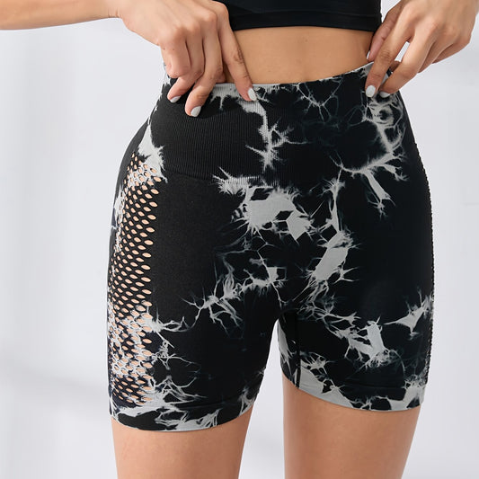 Tie Dye High Waist Fitness Shorts for Women