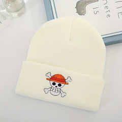 Men's Embroidered Knitted Hat Cycling Ski Warm Beanie