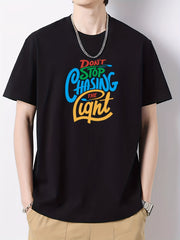 Men's Graphic Crew Neck Active T-shirt for Summer