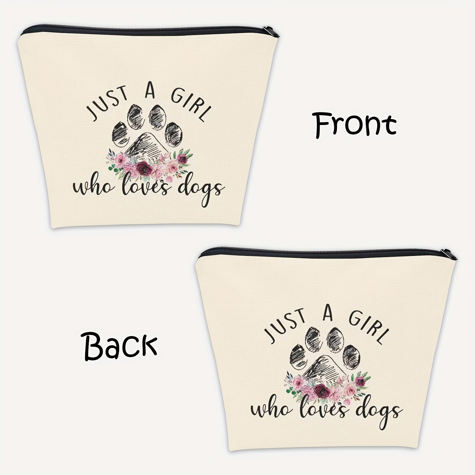 Dog Birthday Gift For Sister Makeup Bag Zipper Purse