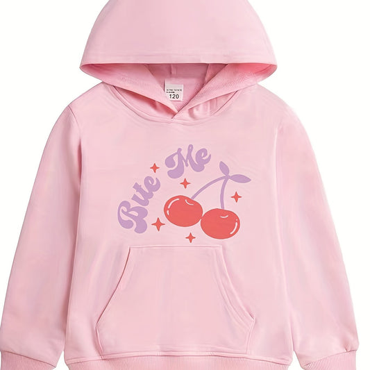 Sweet Berry Pattern Smart Hoodie For Girls
