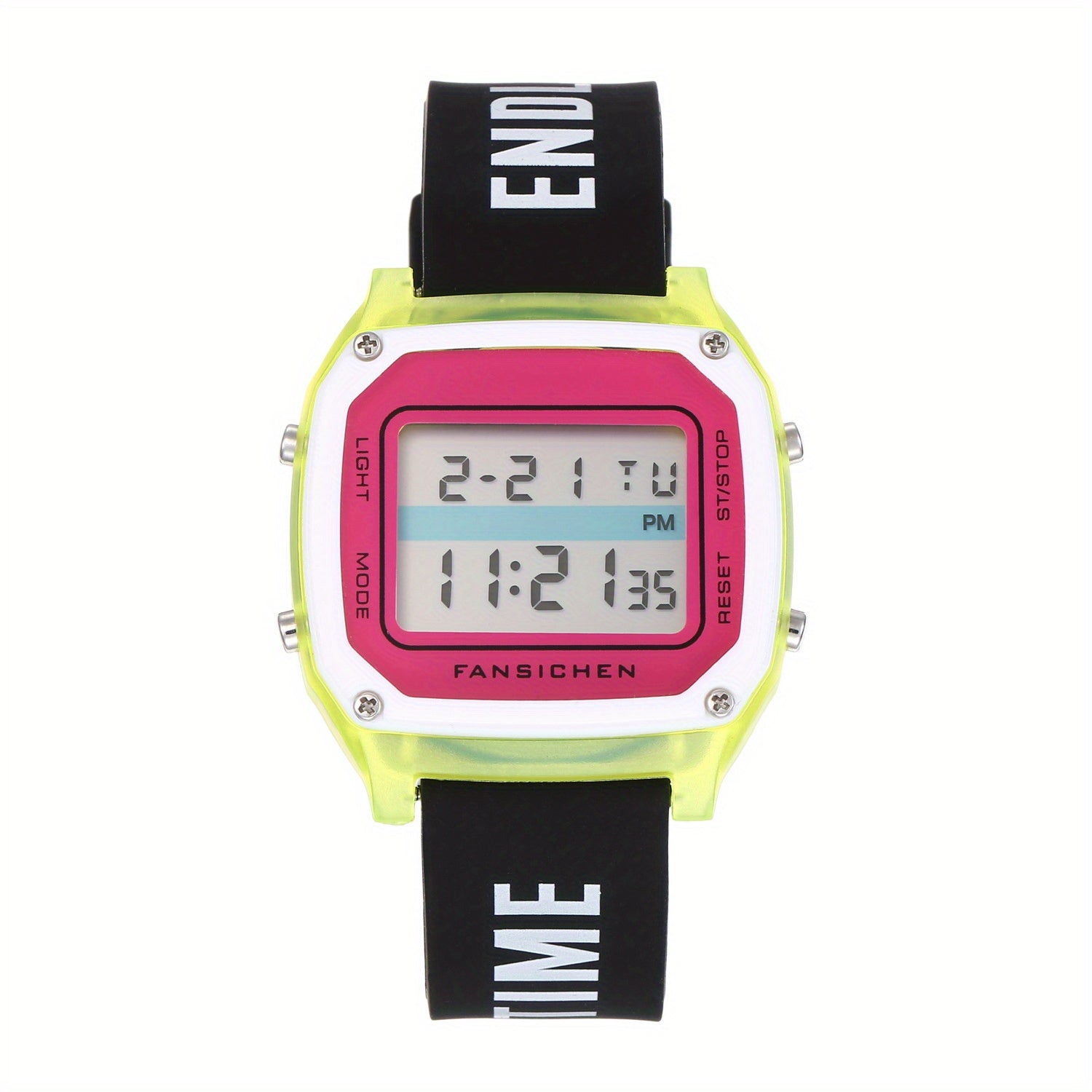 Digital Watch Silicone Strap LED Display Time Date