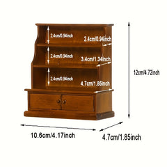 Mini Dollhouse Furniture Storage Cabinet for Study Living Room Display