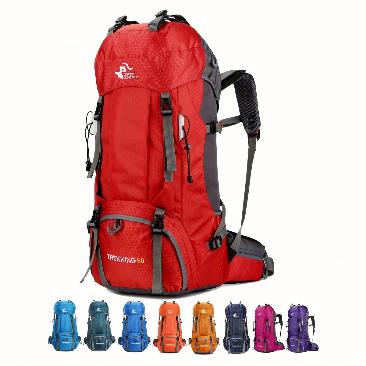 Large Capacity Mountaineering Bag With Rain Cover Waterproof Outdoor Travel Bag