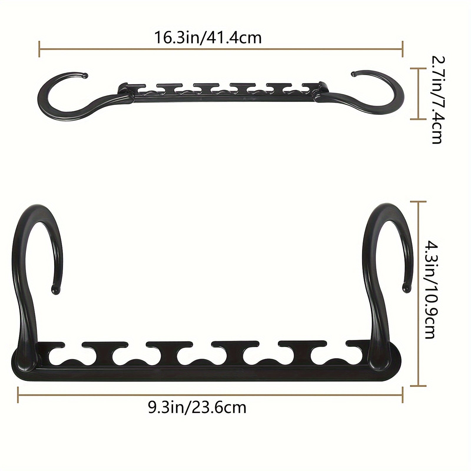 5pcs 5 Hole Plastic Clothes Hanger Folding Clothes Rack Space Saving