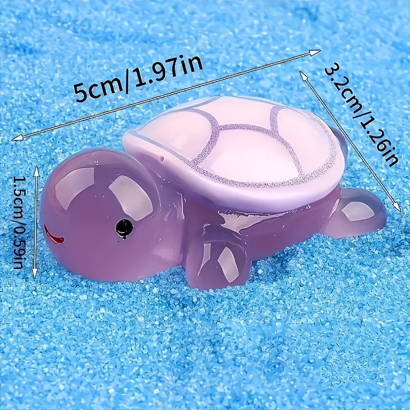 6pcs Glow in the Dark Turtle Figurines for Room Decor