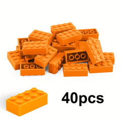 40pcs 2X4 High Brick Small Particle Building Blocks Creative DIY Toy