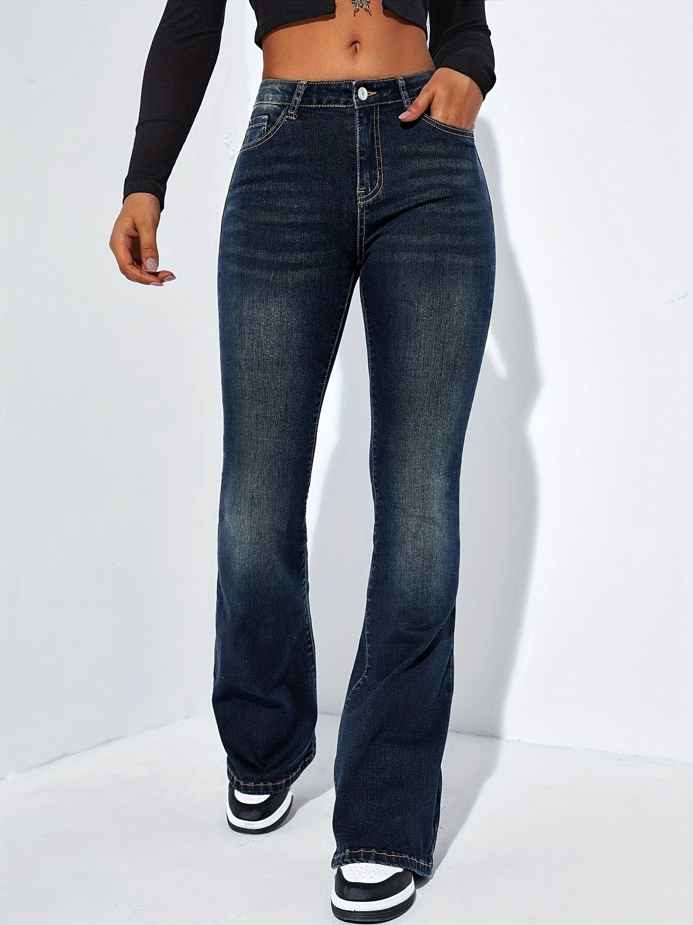 Curvy High Waist Bootcut Flare Jeans