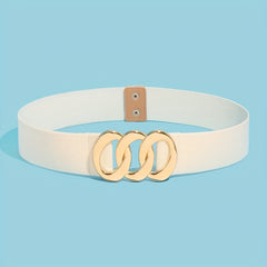 Triple Linked Ring Wide Belt for Women