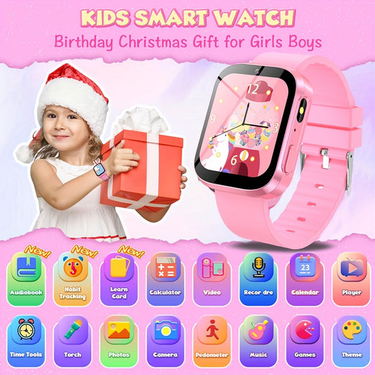 ERUN Kids Smart Watch Pink Digital Display with Music Games Rechargeable Lithium