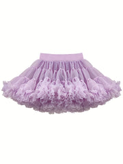 Girls Tutu Skirt Soft Tulle Elastic Waist Dance Ballet Skirts