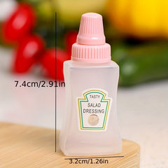 2pcs Mini Ketchup Bottles for Lunch with Salad Sauce