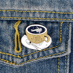 Men's Astronaut Coffee Mug Brooch