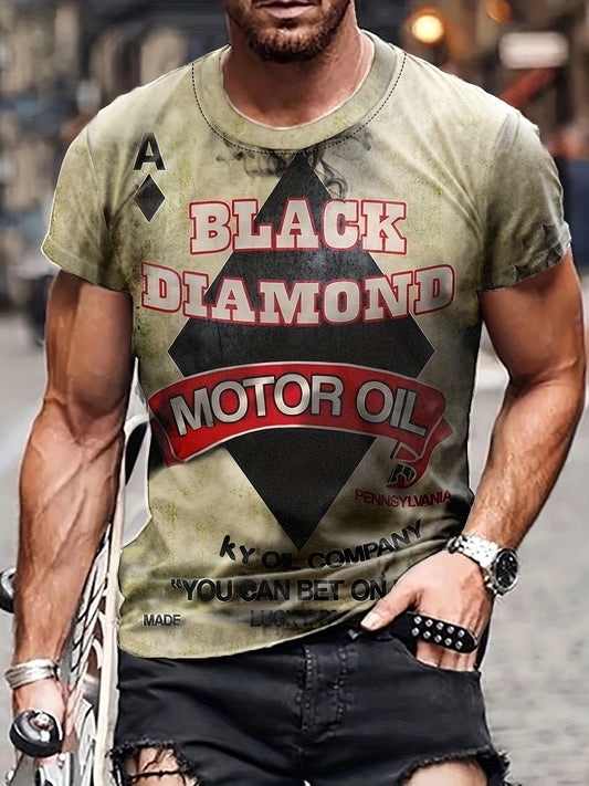 "BLACK DIAMOND" Men's Short Sleeve Graphic Tee Shirt