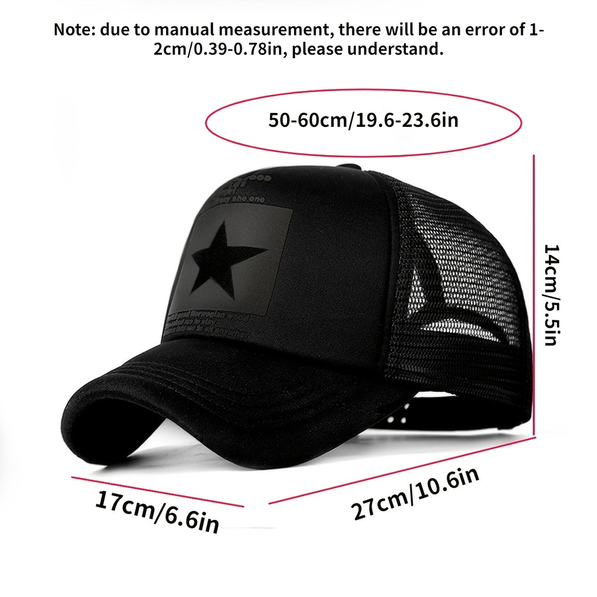 Pentagram Pattern Mesh Baseball Cap
