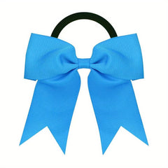 Large Bow Hair Tie For Kids Toddlers Girls Solid Hair Rope Elastic Hair Accessor