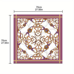 Anchor Chain Print Bandana Shawl Square Scarf Head Wrap